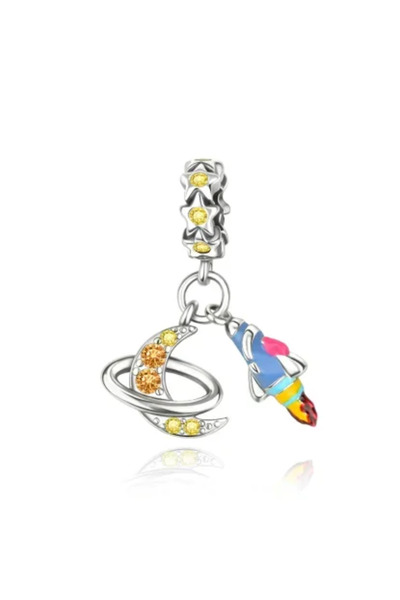 Choice56 CCT1036 Back To School 925 Sterling Silver Charms Bag Earphone Magic...