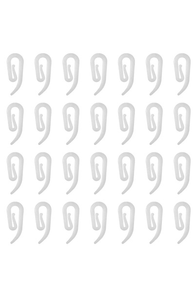 Choice3 50 قطعة من خطافات تعليق الستائر، حلقات تعليق ستائر النوافذ، خطافات بل...