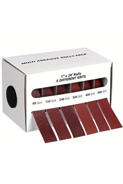 choice2 لفائف قماش ماسية من 6 لفات، لفائف ورق صنفرة بدرجات خشونة 80/150/240/3...