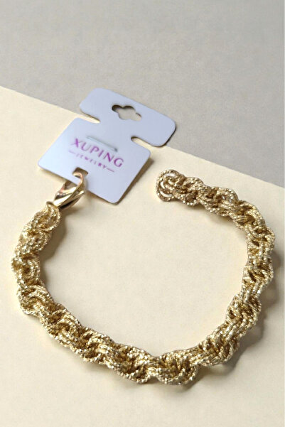 DİAVENTA TAKI VE AKSESUAR Xuping Bileklik Parlak Burgu Zincir Halat Model 14k...