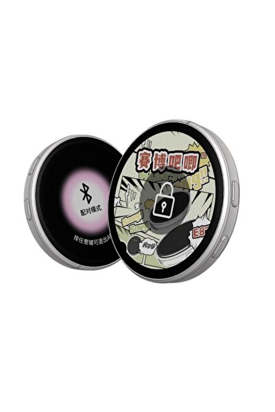 Choice1 دبوس عرض شارة إلكترونية أنمي أبيض، شاشة لمس 1.7 بوصة، زر LED، إطار صو...