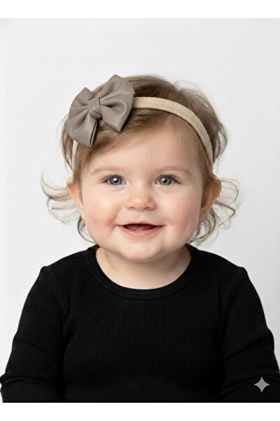 Masal Dünyası Bursa Luxurious Leather Bow Hair Band for Baby Girls - 3 Differ...