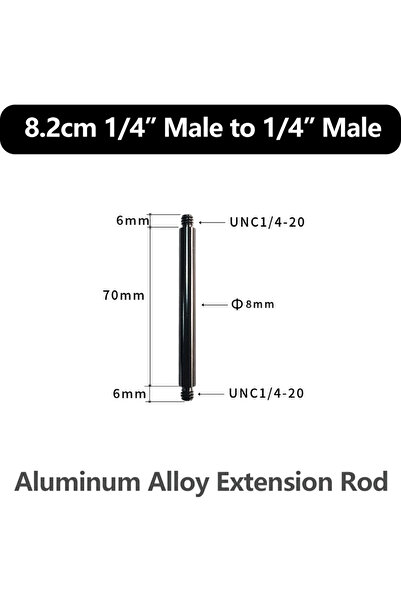 choice2 قضيب تمديد من سبائك الألومنيوم، مقاسات متعددة، بخيوط ذكر وأنثى 1/4 بو...