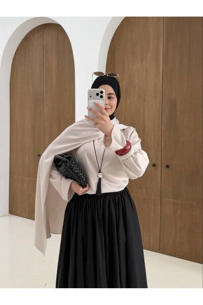 Butik Beyza Shawl Scarf Satin Blouse