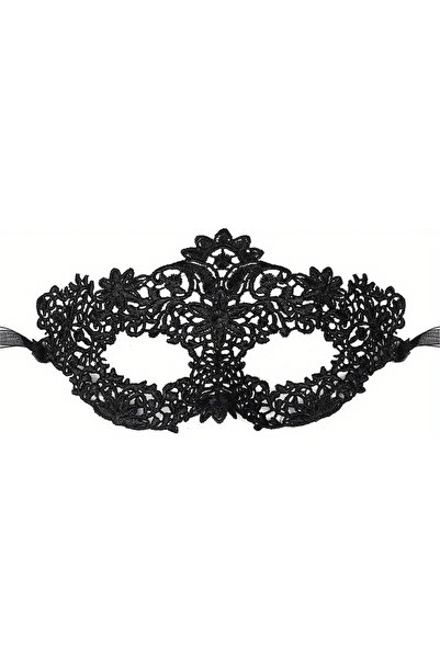 Choice1 طقم أقنعة تنكري أنيقة من الدانتيل الأسود للنساء مكون من قطعتين - مثال...