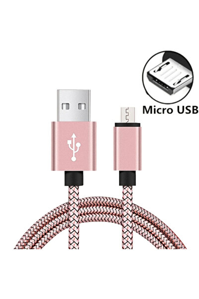 Choice44 كابل مايكرو يو إس بي وردي اللون بطول متر واحد، لنقل البيانات والشحن ...