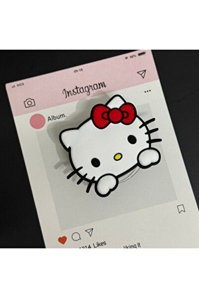 Choice حامل هاتف على شكل حلقة إصبع بتصميم هيلو كيتي من سانريو، مناسب لأجهزة آ...