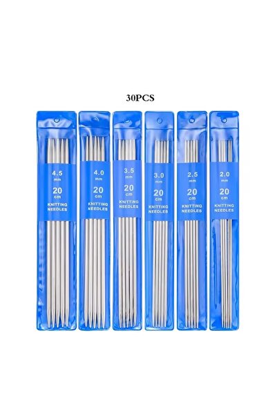 Choice1 2 5-35PCS 20CM Stainless Steel Knitting Needles Set 2-5MM Double Poin...