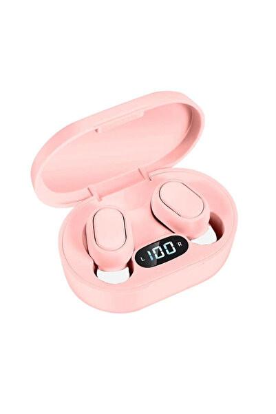 Choice3 سماعات رأس لاسلكية وردية اللون E7S TWS، مزودة بتقنية بلوتوث، للتحكم ف...