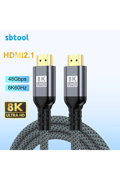 choice2 كابل HDMI 2.1 بطول 5 أمتار، يدعم دقة 8K بمعدل 60 هرتز و4K بمعدل 240 ه...