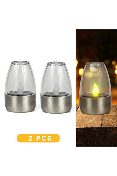 choice2 2pcs Solar Tea Lights Flameless Solar Garden Lamp Outdoor Waterproof ...