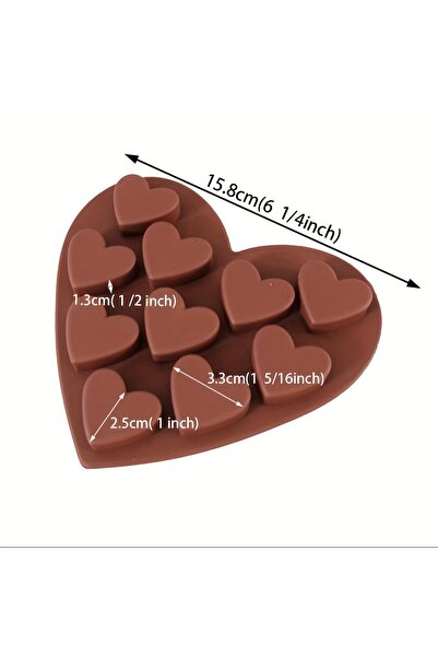 Choice3 قالب سيليكون على شكل قلب من 10HEART، قالب شوكولاتة، قالب بسكويت وحلوى...