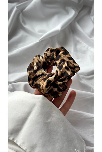 YOYYO Scrunchie din satin cu imprimeu leopard pentru femei - Scrunchie moale ...