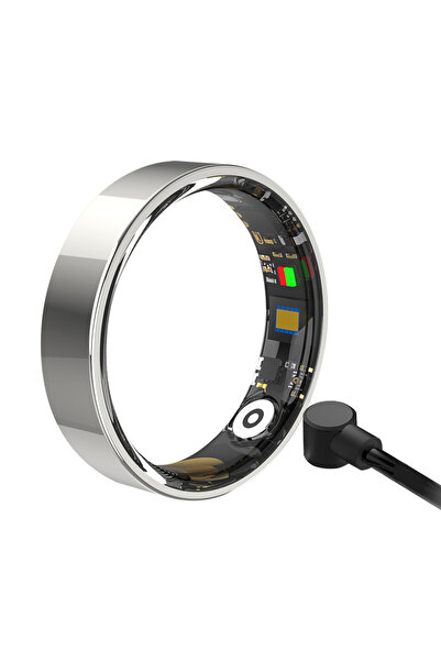 Choice15 خاتم ذكي فضي اللون من سيمسون لاب 2025 مزود بتقنية بلوتوث لإجراء المك...