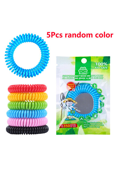 Choice5 5pcs random color 1-100Pcs Mosquito Repellent Bracelets Waterproof Mo...