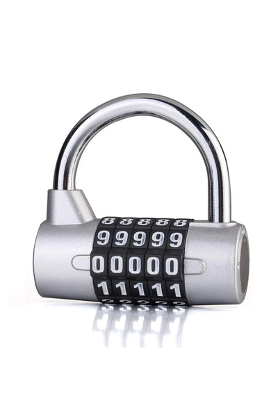 Choice3 Silver 5 Digital Password Zinc Alloy Combination Door Lk Code Motorcy...
