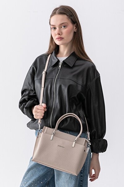 Just Polo Pera Adjustable Strap Large Volume Women's Beige Hand and Shoulder ...