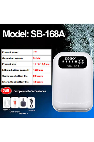 Choice3 مضخة أكسجين محمولة قابلة لإعادة الشحن عبر منفذ USB لصيد الأسماك في ال...