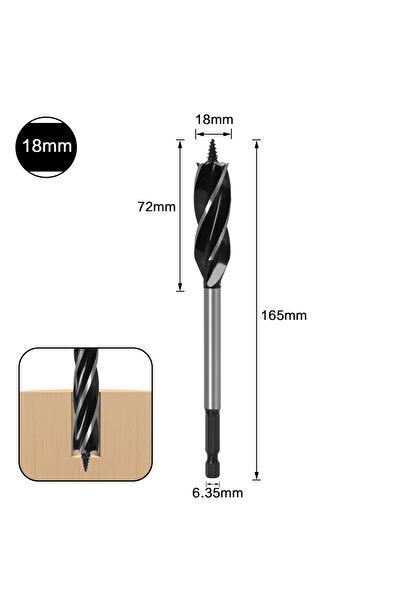 Choice3 18mm 10mm-35mm Twist Drill Bit Set Wood Fast Cut Auger Carpenter Join...
