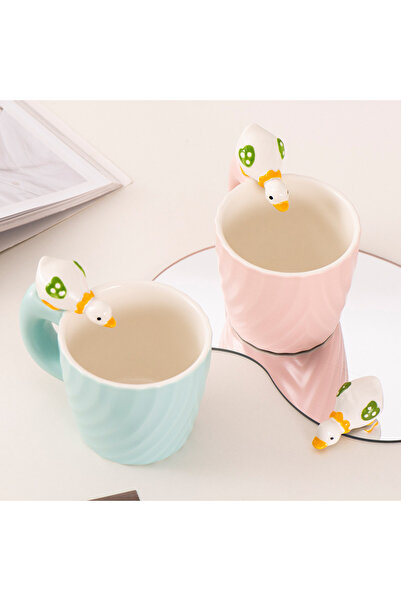 Livava Duck Design Striped Ceramic Mug, Stylish Design, Gift Boxed, Coffee & ...