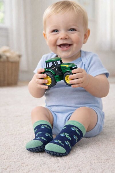 Mono Socks MonoSocks Kaydırmaz Tabanlı Erkek Bebek Çorabı - 2 Farklı Çift