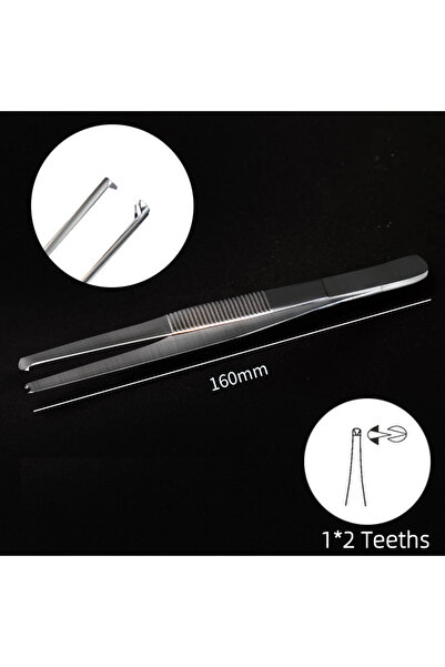 Choice3 ملقط طبي من الفولاذ المقاوم للصدأ ذو أسنان، 160 قطعة، من جاستلانغ، لت...