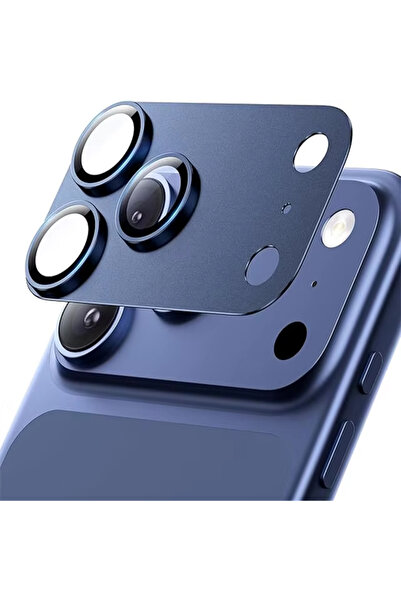 Choice15 فيلم حماية عدسة معدني زجاجي مقوى أزرق اللون لهاتف iPhone 17 Pro Max ...