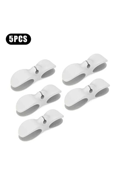 Choice3 5 قطع بيضاء، 3-20 قطعة، منظم لف الأسلاك، منظم كابلات، حامل مشبك لإدار...