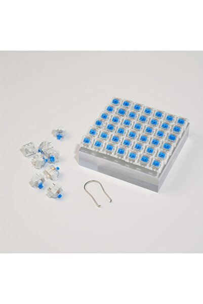 choice2 لوحة مفاتيح ميكانيكية قابلة للتبديل السريع، 50 قطعة (أزرق سماوي) أو 1...