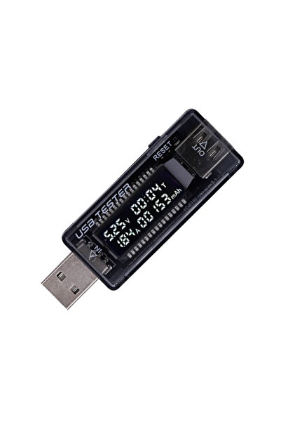 Choice3 جهاز اختبار USB أسود 3 في 1، مقياس فولتميتر، مقياس أمبير، شاشة رقمية ...