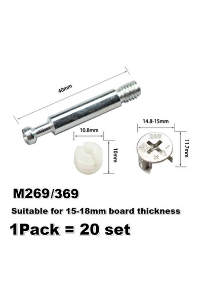 Choice3 20 قطعة من أدوات تثبيت المسامير الخشبية العالمية M269 369، مجموعة أدو...