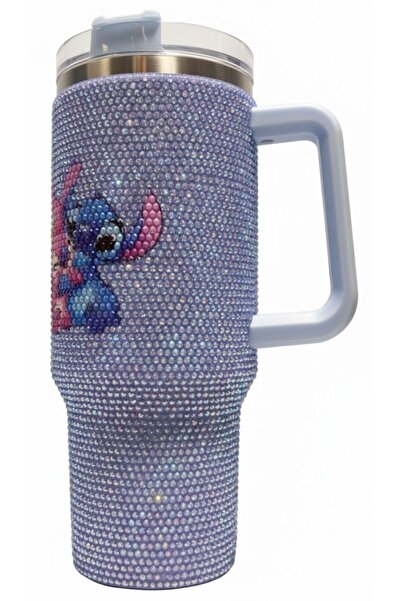 Boutique Stitch glossy mug with a comfortable Strappy and integrated crystal ...