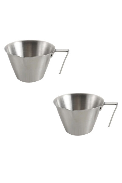 choice2 2PCS Espresso Cups with Handle Stainless Steel Espresso Measuring Cup...