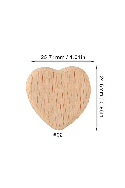 Choice6 10pcs 02 5-10pcs Beech Wood Star/Love/Bear/Flower Wood Beads For Jewe...