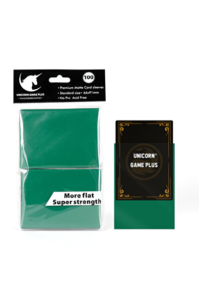 Choice17 100 قطعة من أغطية البطاقات الخضراء غير اللامعة ذات الحجم القياسي 66 ...