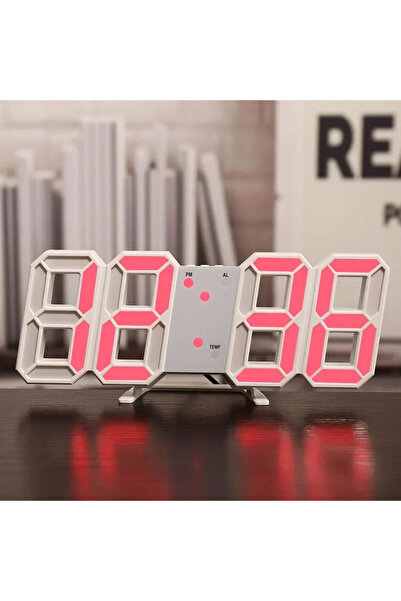 Choice 03 ساعة رقمية ثلاثية الأبعاد بإضاءة LED لتزيين الجدران، مع وضع ليلي مت...