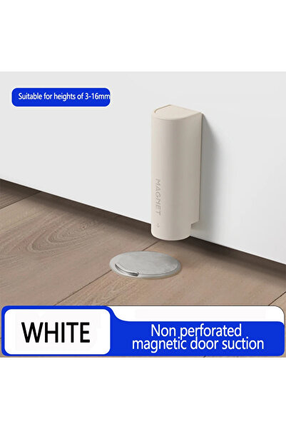 Choice4 مانع باب مغناطيسي أبيض من الفولاذ المقاوم للصدأ، قاعدة باب رمادية سود...