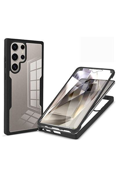 Choice31 Galaxy S25 Ultra black 360 Full Body Screen Protector Transparent Ca...