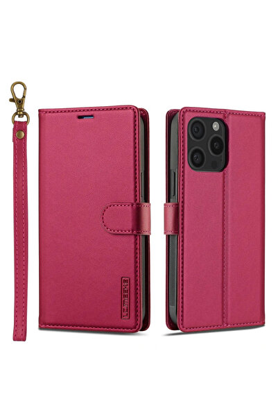 Choice43 iPhone 14 or 13 Red 2 in 1 Removable Flip Leather Case For iPhone 17...