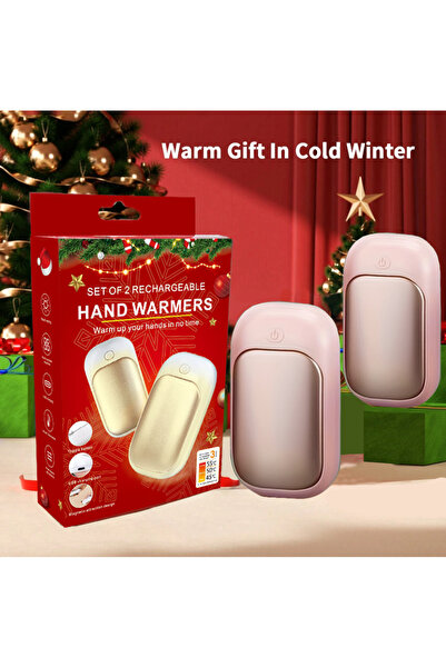 Choice1 طقم مدفأة يدوية مغناطيسية قابلة لإعادة الشحن باللون الوردي، مكون من ق...