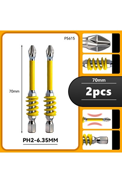 choice2 رؤوس مفك براغي زنبركية 70 مم، مفك براغي مغناطيسي PH2، مانع للانزلاق، ...