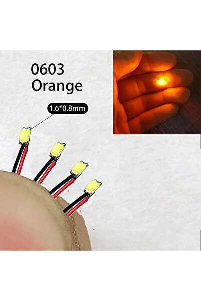 Choice13 0603 orange 40Pcs/Lot 0402 0603 0805 1206 Led SMD Wire For Model Tra...