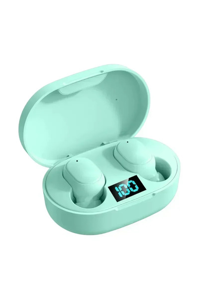 choice2 سماعات أذن بلوتوث TWS E6S خضراء، سماعات رأس لاسلكية بتقنية بلوتوث، سم...