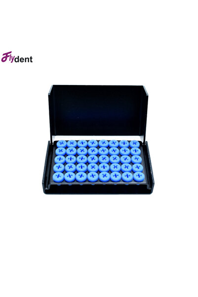 Choice Black 1Pcs 40 Holes Dental Bur Holder Aluminum Box Cleaning Silicone S...