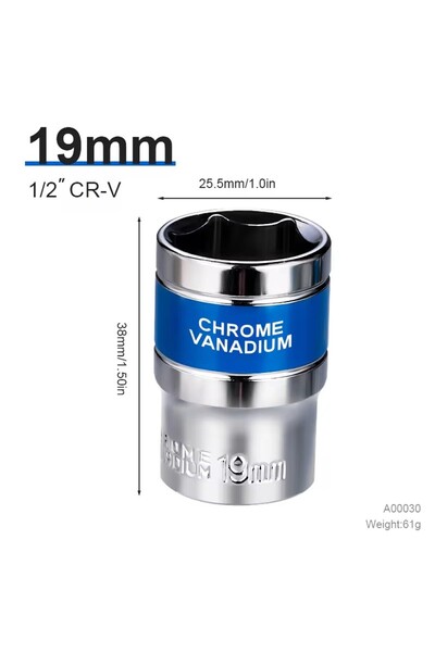 Choice13 19mm 8-32mm 1/2" Drive Deep Impact Sket Set Drive Metric Wrench Sket...