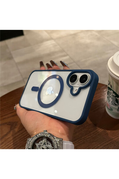 Choice51 جراب شفاف أزرق اللون لهاتف آيفون 17، متوافق مع MagSafe، متوافق مع هو...