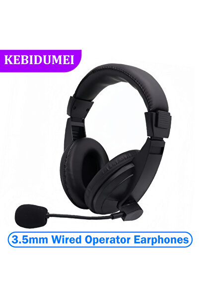 Choice سماعات رأس بأسلاك سوداء من كيبيدومي، مقاس 3.5 ملم، مزودة بميكروفون وخا...