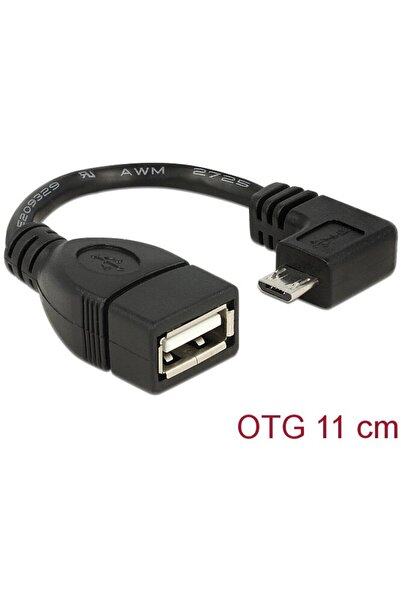 DELOCK Micro USB τύπου-B αρσενικό γωνιακό > USB 2.0-A θηλυκό OTG 11 εκ.