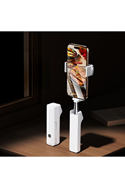 choice2 عصا سيلفي صغيرة قابلة للطي باللون الأبيض، حامل دوار 360 درجة، حامل لل...