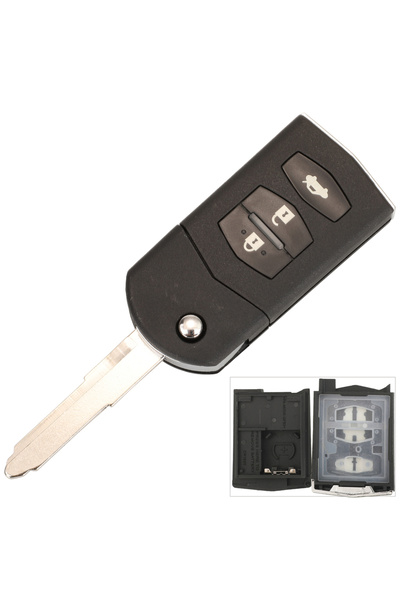 Choice3 حامل كبير بثلاثة أزرار، غطاء مفتاح سيارة قابل للطي ثنائي/ثلاثي الأزرا...